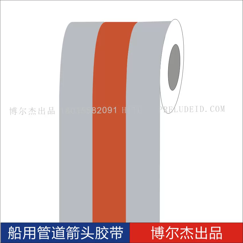 ISO 5045船用主辅色色环胶带High pressed高压 管道标识色环贴纸